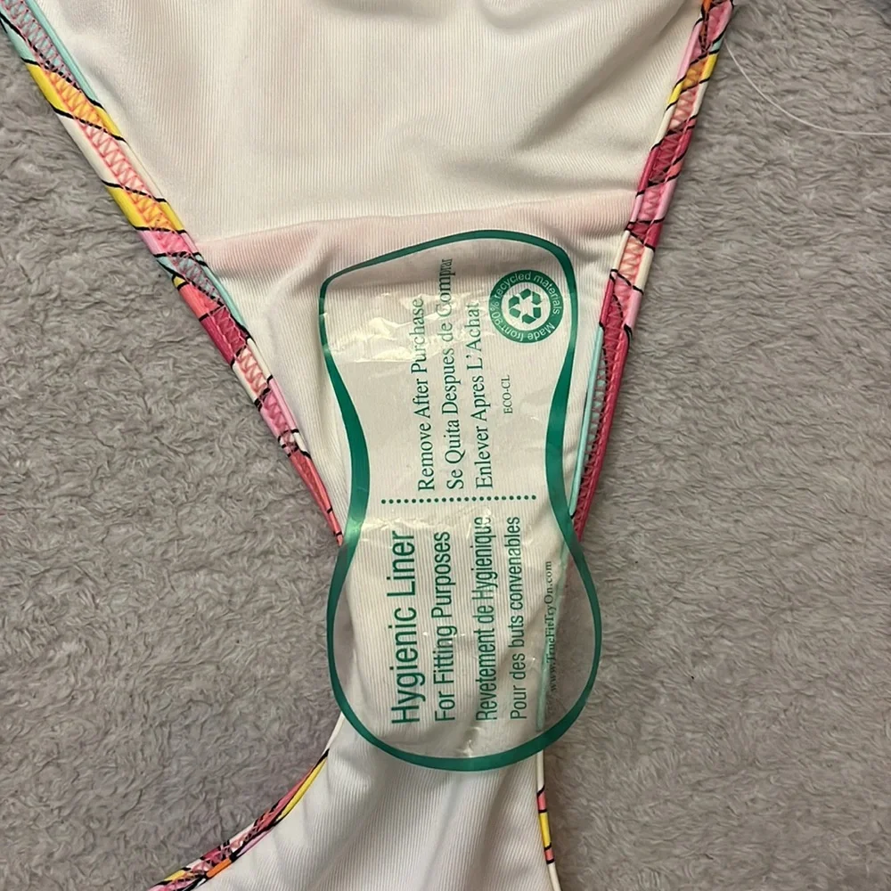 Kate Spade Pink Yellow Floral Underwire Bikini Size Large New